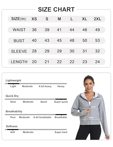 MoFiz Zip Up Hoodies for Women Warm and Cozy Full Zip up Sherpa Fleece Lined Hoodies for Women Winter Dark Gray X-Small