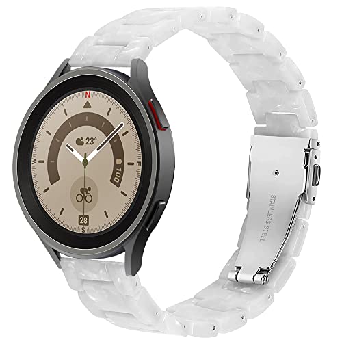 LAREDTREE Resin 20mm Watch Band Compatible with Samsung Galaxy Watch 5 Band 40mm 44mm/Galaxy Watch 4 40mm 44mm/Active 2 Watch Bands 40mm 44mm/Active 40mm/Watch 4 Classic 42mm 46mm, Watch 3 41mm Women