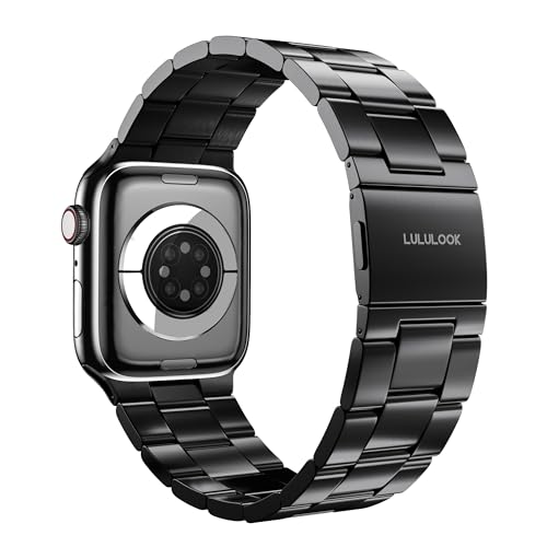 LULULOOK No Tool Needed Compatible With Apple Watch Band 41/40/38mm for Women Men, Stainless Steel Band for Apple Watch Series 9 8 7 6 5 4 3 2 1 SE SE2-Magnetic Clasp