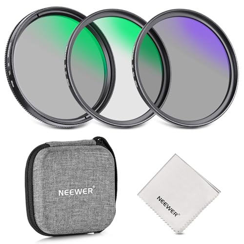 NEEWER 37mm UV/CPL/ND Lens Filter Kit with Hard Shell Storage Case, Multicoated Optical Glass & Aluminum Alloy Frame, UV + Circular Polarizer (CPL) + Neutral Density (ND4) Filter for Camera Lens