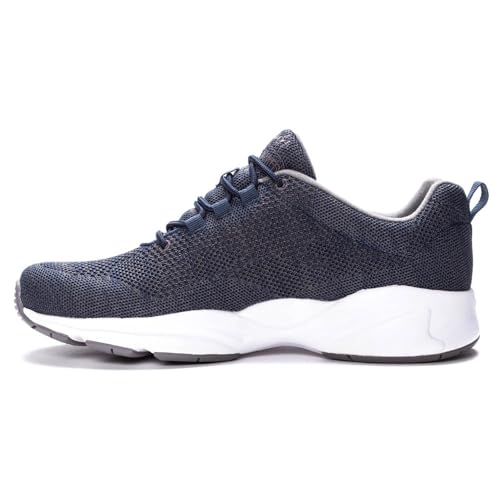 Propét Mens Stability Fly Sneaker, Navy/Grey, 10.5 X-Wide US