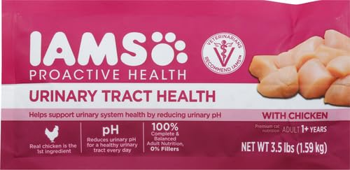 IAMS Proactive Health Adult Urinary Tract Health Dry Cat Food with Chicken, 3.5 lb. Bag