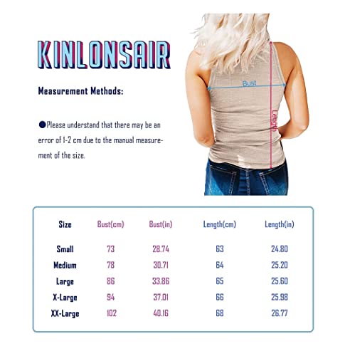 KINLONSAIR Women's Sleeveless Henley Tank Tops Ribbed V Neck Button Down T Shirts Summer Slim Fit Tee Tops Orange