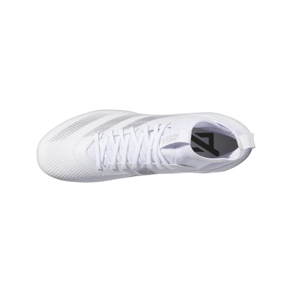 adidas Unisex Adizero Impact American Football Sneaker, White/Silver Metallic/White, 7 US Men
