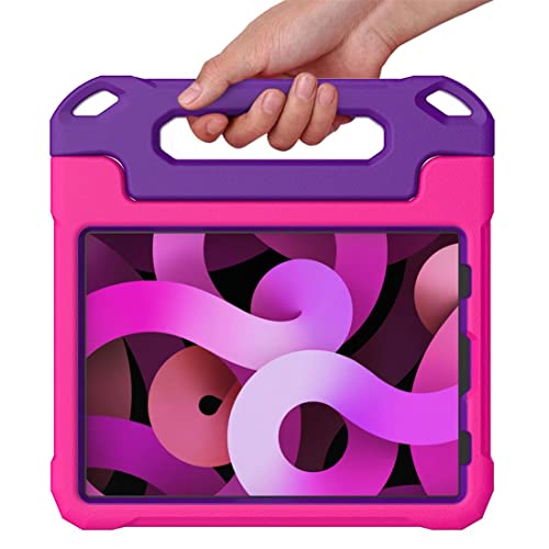SUPLIK Kids Case for iPad Air 5th/4th Generation (10.9 inch, 2022/2020), iPad Pro 11 2022/2021/2020/2018 Case with Screen Protector, Durable Shockproof Handle Stand Cover for Kids, Black