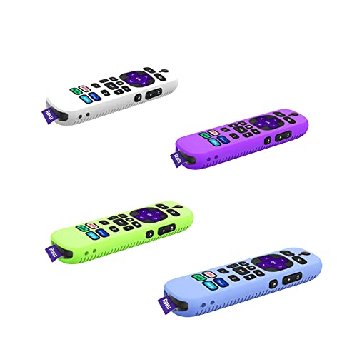 Glow Remote Case Replacement for Roku Voice Control Pro 2021, Silicone Cover Glow in The Dark, Bright Blue