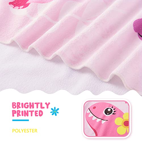 WERNNSAI Unicorn Beach Towel - 30” x 60” Pink Polyester Camping Towels for Girls Kids Quick Dry Ultra Absorbent Super Soft Beach Blanket Pool Travel Swimming Bath Shower Towel