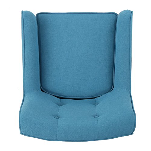 Christopher Knight Home Felicity Mid-Century Fabric Arm Chair, Teal 29.5D x 25W x 30.5H Inch