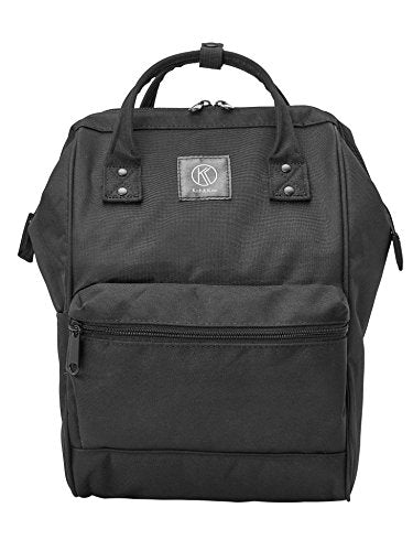 Kah&Kee Polyester Travel Backpack Functional Anti-theft School Laptop for Women Men (Navy, Medium)