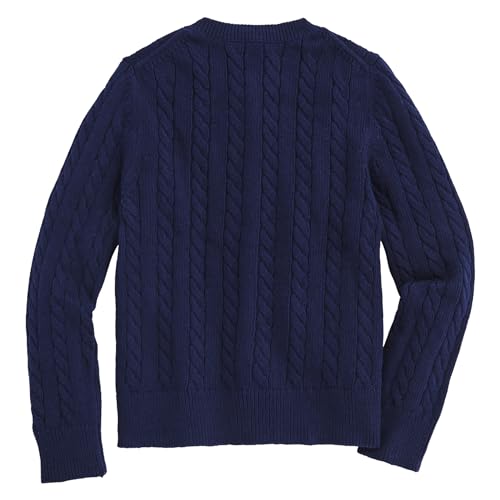 vineyard vines Girls' Classic Cable Cardigan Sweater, Nautical Navy