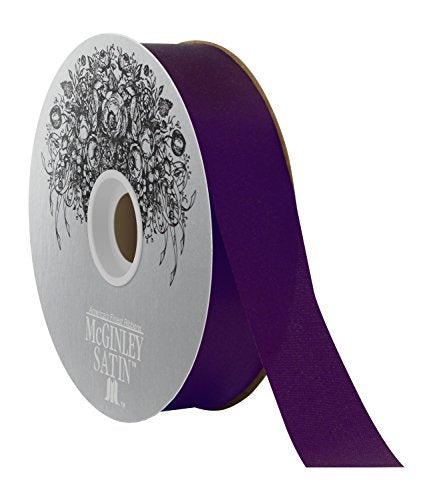 McGinley Mills 1.3" W Acetate Satin Ribbon, Red, 100 Yard Spool