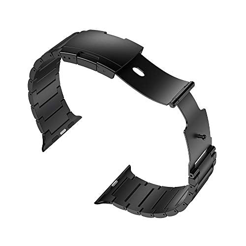 LDFAS Compatible for Apple Watch Ultra 2 Band 49mm, Series 10 46mm Titanium Metal Strap for iWatch Band Compatible for Apple Watch 9/8/7 45/44mm Band, Black