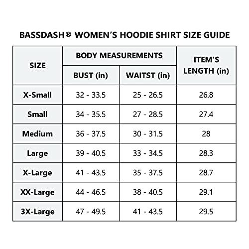 BASSDASH Women's Fishing Hoodie Shirt With Face Mask Thumb Holes UPF 50+ FS23W