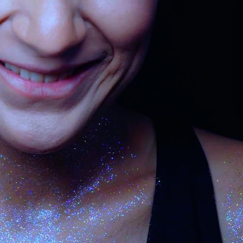 Unicorn Snot Face & Body Glitter Gel - Cosmetic-Grade Holographic Glitter - Festival, Anime Cosplay, Halloween Costume Makeup - Safe for Face, Easy Application & Removal - Gold Glitter, 1.7oz (Bling)