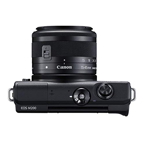 Canon EOS M200 Mirrorless Digital Vlogging Camera, Content Creator Kit, with Tripod, Memory Card, and Detachable Wireless Remote