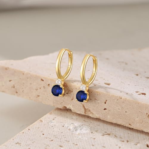 FANZE Small Gold Hoop Earrings, Gold Earrings Huggie Earrings, Birthstone Gold Hoop Earrings Jewelry Gift Women Party Fashion