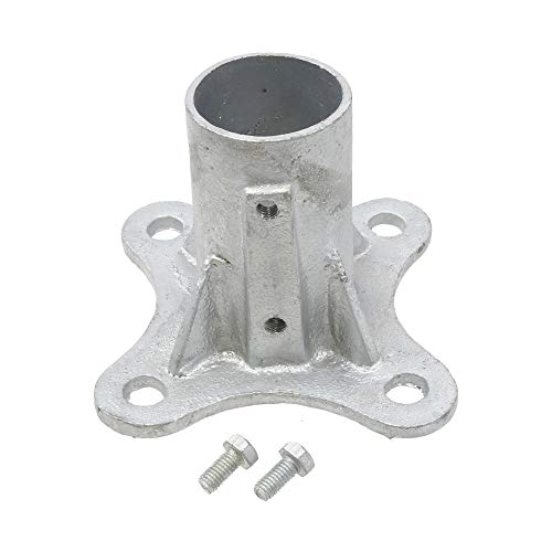 Plum Fittings 2 1/2" Posts (2 3/8" OD) Floor Flange w/ 2 Set Screws (Chain Link Fencing or Steel Round Posts)