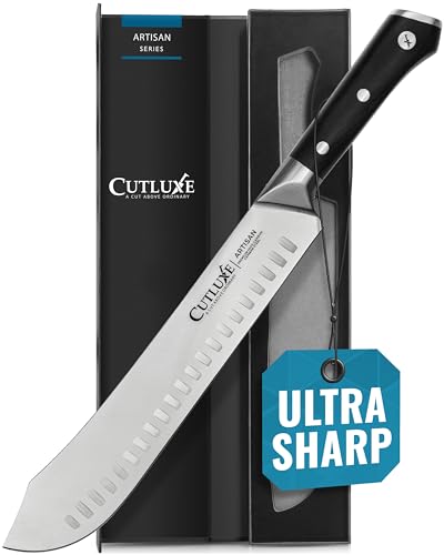 Cutluxe Slicing Carving Knife (2-Pack) – 12" Brisket Knife, Meat Cutting and BBQ Knife – Razor Sharp German Steel, Full Tang, Ergonomic Handle Design – Artisan Series