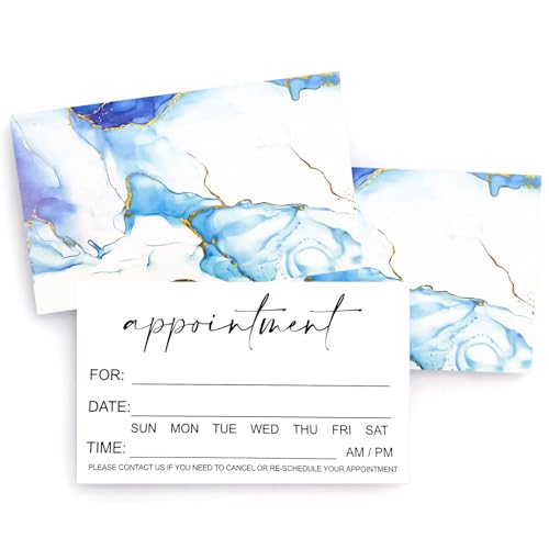 RXBC2011 Azure Gold Marbled Appointment Elegance Cards Luxe Copper Paper 2x3.5 inches 100 Cards