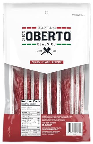 Oh Boy! Oberto Classics Cocktail Pep Smoked Sausages, 0.8 Ounce (Pack of 12)