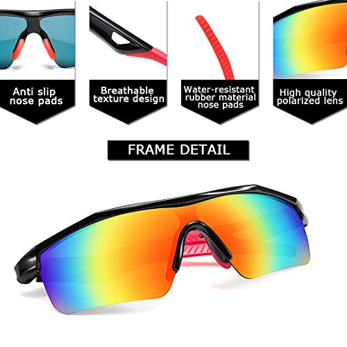 FEISEDY Kids Teens Baseball Polarized Sunglasses Sports TR90 Frame Boys Girls Cycling B2454