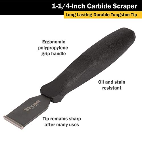 Titan 17022 Carbide Scraper, Long, 1-1/4 Serrated Blade