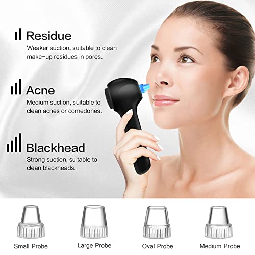 UMICKOO Face Scrubber Exfoliator,Facial Cleansing Brush Waterproof with LCD Screen,Blackhead Remover Vacuum with 5 Brush Heads,Face Spin Brush for Exfoliating, Massaging and Deep Pore Cleansing