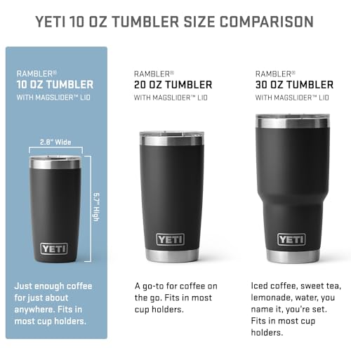 YETI Rambler 10 oz Tumbler, Stainless Steel, Vacuum Insulated with MagSlider Lid, Sagebrush Green