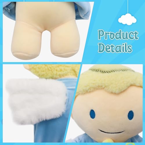 Yelakey Jesus Rides a Donkey Plush Doll Guardian Angel Stuffed Animal Christ Savior Christian Religious Classic Religious God plushie Toy Gifts for Kids for Christening Religious Easter