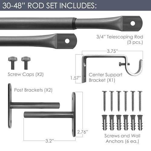 Reddington 30-48 Rod Set 3/4 inch - Black