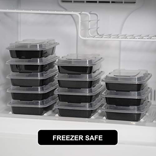 Freshware Meal Prep Containers [45 Pack] 1 Compartment Food Storage Containers with Lids, Bento Box, Stackable, Microwave/Dishwasher Safe (32 oz)