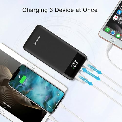 Charmast Portable Charger, USB C Battery Pack, 3A Fast Charging 10400mAh Power Bank LED Display, Slim Portable Phone Battery Charger for iPhone 13 12 11 X 8 7 Samsung S21 S20 Google LG OnePlus iPad