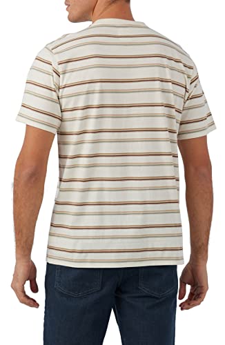 Hang Ten Men's Knits - Peyton Ss Tee in Cream | Peyton Ss Tee, Small