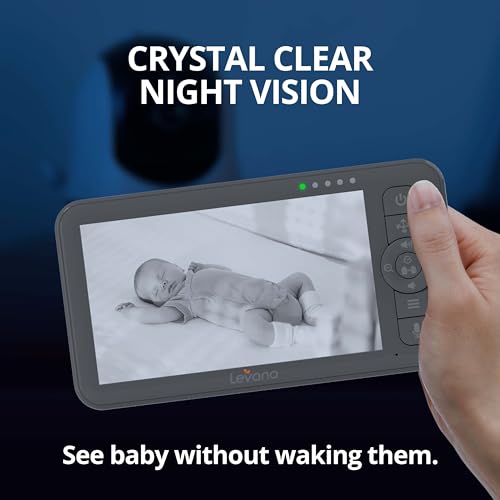 Levana Nala Video Baby Monitor No WiFi, 1080P PTZ Camera, 5.5”1080P Monitor, Night Vision, 1000ft Range, 5000mAH Battery, Carrying Case, 2 Year Warranty