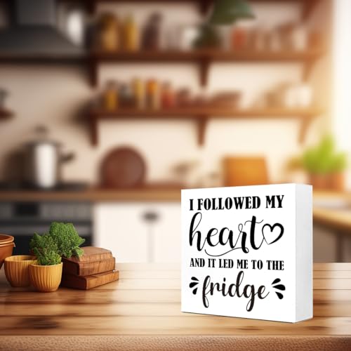 Meals and Memories are Made Here Kitchen Sign Decor,Kitchen Counter Decor,Funny Kitchen Signs,Farmhouse Kitchen Wooden Box Sin Decor for Kitchen Shelf Counter Desk Table Decor