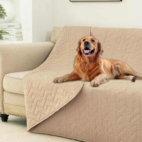 Ameritex 100% Waterproof Dog Bed Blankets double Sided Dog Couch Cover Knurling Pattern pet bed cover Reversible Furniture Couch Sofa Car for Puppy Kids