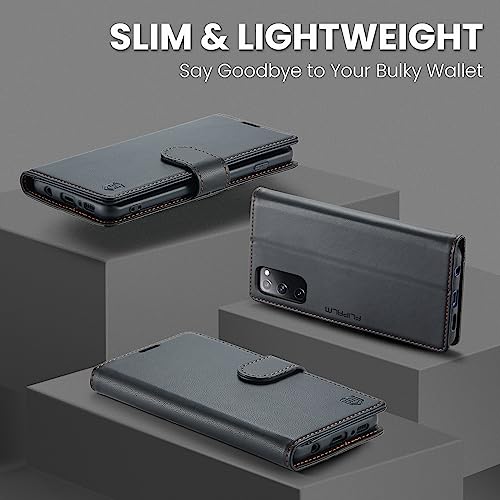 FLIPALM Wallet Case for Samsung Galaxy S20 FE 5G, RFID Blocking Credit Card Holder, PU Leather Folio Flip Kickstand Protective Shockproof Cover for Samsung S20 FE (Black)