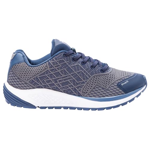 Propét Men One Running Shoe, Navy/Grey, 9 3E US