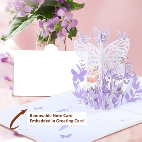 Happy Birthday Card Pop Up, 3D Birthday Greeting Card with Envelope Removable Blank Note Card, Cute Birthday Card for Kids