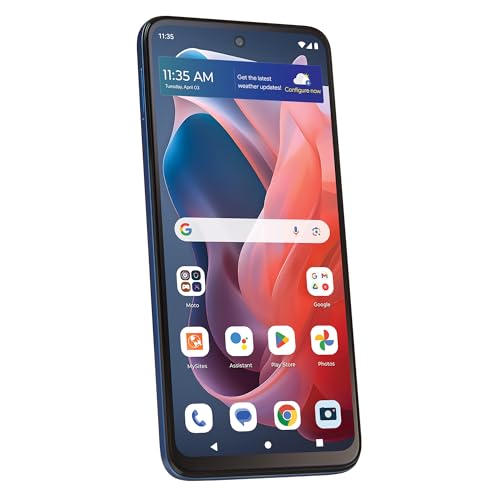 Tracfone | Motorola Moto g Play 2024 | Locked | 64GB | 5000mAh Battery | 50MP Quad Pixel Camera | 6.5-in. HD+ 90Hz Display | Sapphire Blue