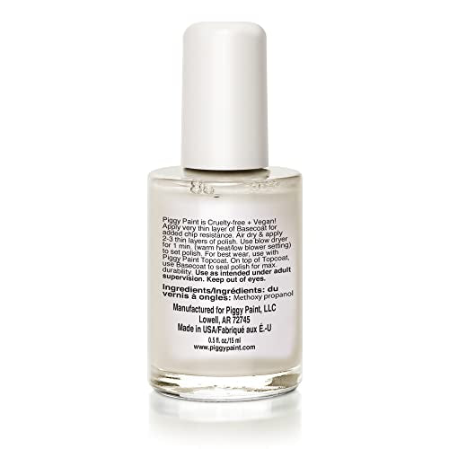 Piggy Paint | 100% Non-Toxic Girls Nail Polish Top Coat | Safe, Cruelty-free, Vegan, & Low Odor for Kids | Shine Topcoat