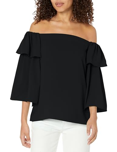 Trina Turk Women's Off The Shoulder Blouse, Black