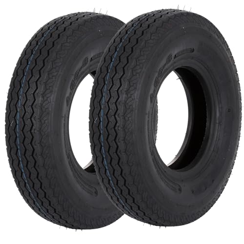 Set of 2 Hykolity Highway Boat Utility Trailer Tire 4.80-8 4.8-8 480-8, LRC 6PR, Load Range C