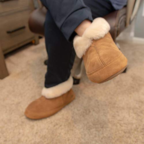 Acorn Men's Shearling Slippers, Walnut, 7 Standard US Width US