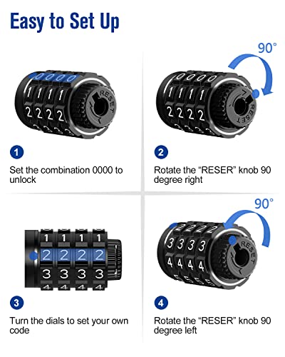 NDakter Bike Lock,Bike Chain Lock with 2 Ways to Unlock,4 Digit Combination Heavy Duty Anti-Theft Bicycle Lock with 2 Keys,3.2/4.28Ft High Security Scooter Locks for Ebike,Electric,Motorcycle,Door