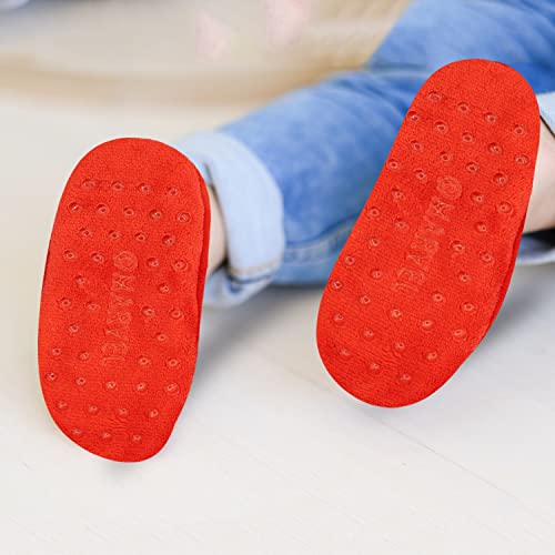Marvel Spider-Man Fuzzy House Slippers and Socks for Kids, Grippers, 2-Pack Red and Blue Kids Socks