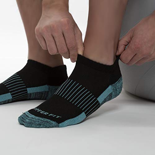 Copper Fit Unisex Adult Ankle Length Sport Socks, Black, Small-Medium US