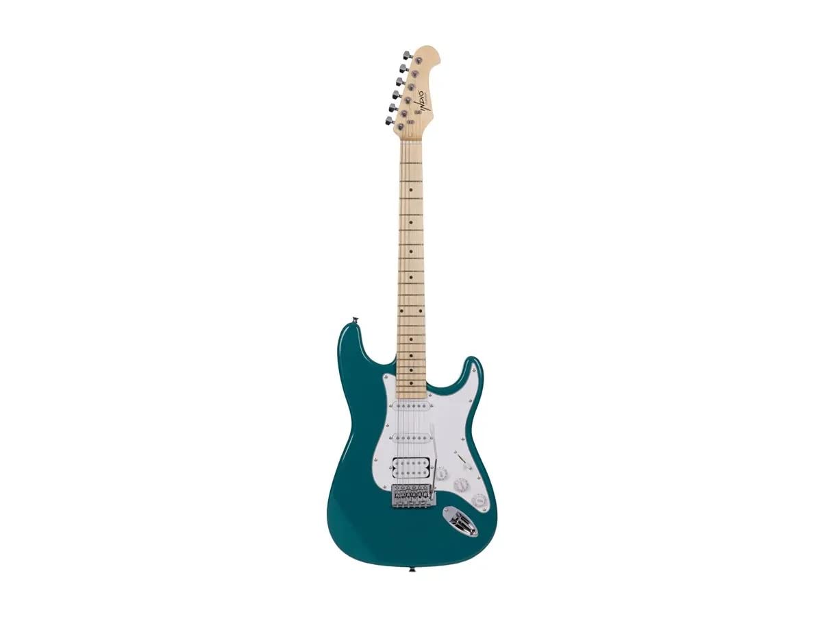 Monoprice 6 String Solid-Body Electric Guitar, Right (610037), Teal