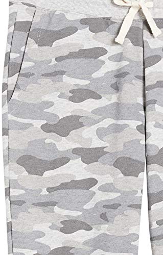 Amazon Essentials Women's Fleece Jogger Sweatpant (Available in Plus Size), Light Grey Camo, Large