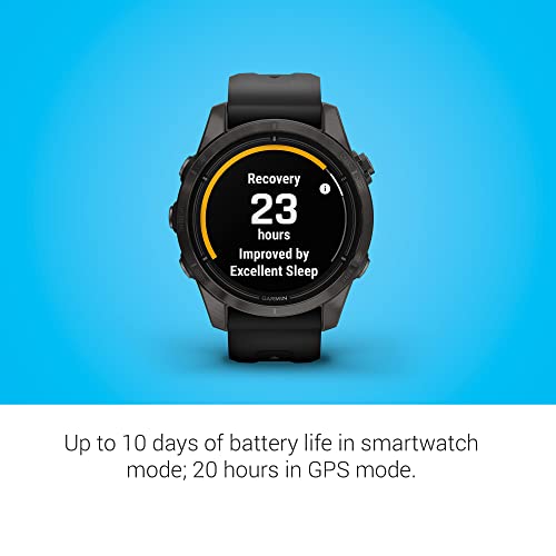 Garmin epix Pro (Gen 2) Sapphire Edition, 47mm, High Performance Smartwatch, Advanced Training Technology, Built-in Flashlight, Black